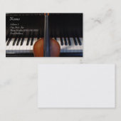 Carte de visite d'alto de violon pour le site de (Devant / Derrière)