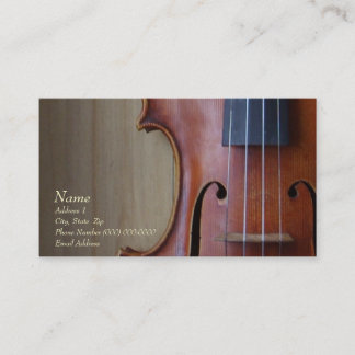 Carte de visite d'alto de violon pour le site de