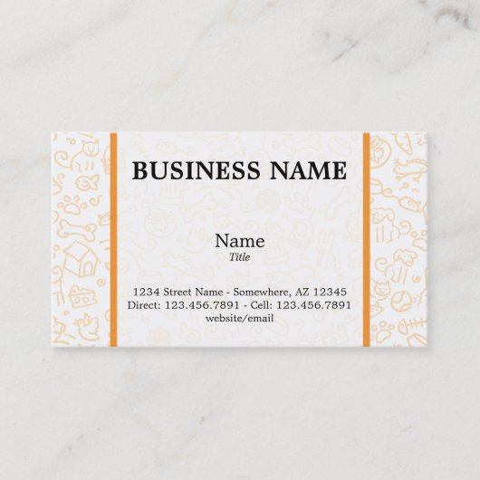 Carte de visite d'amant d'animal familier (Devant)