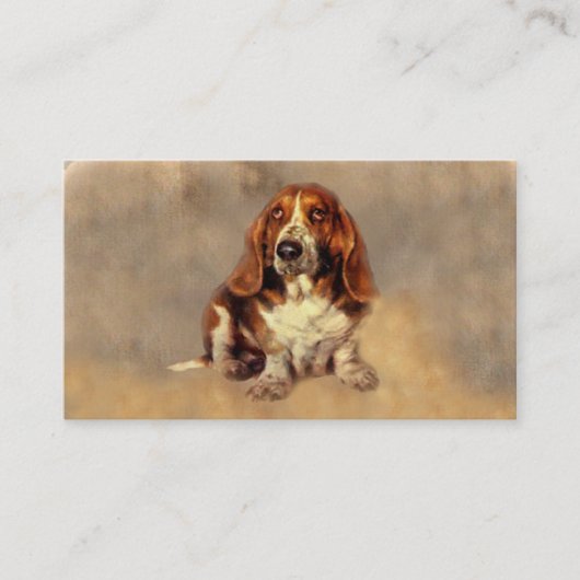 Carte de visite d'amant de Basset Hound (Devant)
