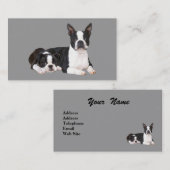 Carte de visite d'amant de Boston Terrier (Devant / Derrière)
