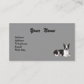 Carte de visite d'amant de Boston Terrier (Dos)