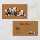 Carte de visite d'amant de bouledogue (Devant / Derrière)