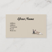 Carte de visite d'amant de bouledogue français (Dos)