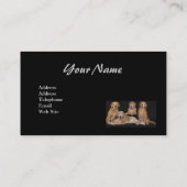 Carte de visite d'amant de golden retriever (Dos)