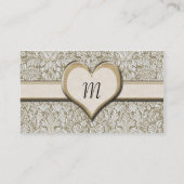 Carte de visite Damas à look Embossé Or (Dos)