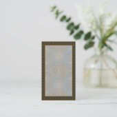 Carte De Visite Damas Abstrait bleu et bronze (Debout devant)