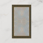 Carte De Visite Damas Abstrait bleu et bronze (Devant)