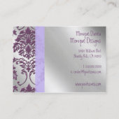 carte de visite Damas, acier brossé (Dos)