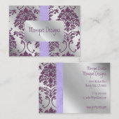 carte de visite Damas, acier brossé (Devant / Derrière)