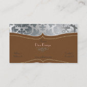 Carte De Visite Damas baroque en acier brossé (Dos)