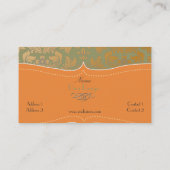 Carte De Visite Damas baroque en acier brossé (Dos)