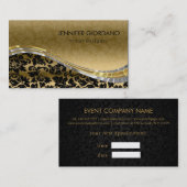 Carte De Visite Damas Black & Gold (Devant / Derrière)