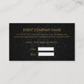 Carte De Visite Damas Black & Gold (Dos)