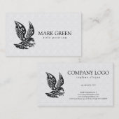 Carte De Visite Damas Blanches Et Aigle Noir (Devant / Derrière)