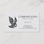 Carte De Visite Damas Blanches Et Aigle Noir (Dos)