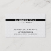 Carte De Visite Damas Blanches Et Bande Noire (Dos)