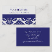 Carte De Visite Damas bleu&blanc (Devant / Derrière)