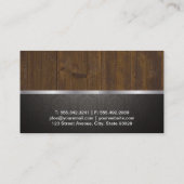 Carte De Visite Damas / Bois / Argent (Dos)