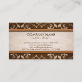 Carte De Visite Damas Brown Et Beige (Dos)