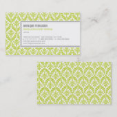 Carte de visite Damas classique - Chaux (Devant / Derrière)