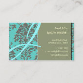 Carte De Visite Damas d'argent gaufrés/arrière - plan DO-IT-YOURSE (Dos)