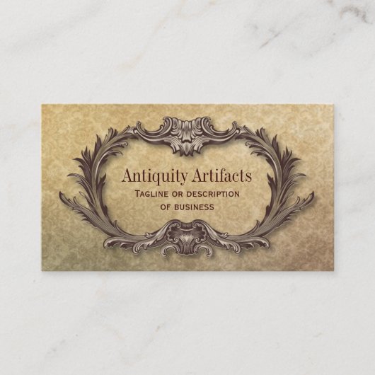 Carte De Visite Damas de parchemin d'Antiquité (Devant)