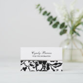 Carte de visite Damas de Rose noire et blanche (Debout devant)