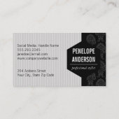 Carte De Visite Damas et rayures (Dos)