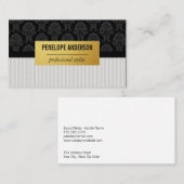 Carte De Visite Damas et rayures (Devant / Derrière)