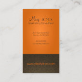 Carte De Visite Damas + Monogramme en couleurs rétro (Dos)