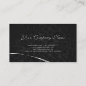 Carte De Visite Damas Noir Et Argent Clair (Dos)