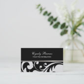 Carte de visite Damas noir et blanc (Debout devant)