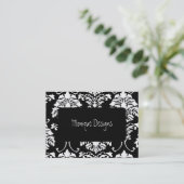 carte de visite Damas noir et blanc (Debout devant)