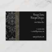 carte de visite Damas noir et blanc (Dos)