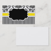 Carte de visite Damas noir et blanc (Devant / Derrière)