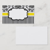 Carte de visite Damas noir et blanc (Devant / Derrière)