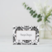 carte de visite Damas noir et blanc (Debout devant)