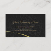 Carte De Visite Damas Noir et Or (Dos)