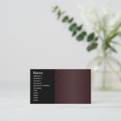 Carte De Visite Damas noir et rouge foncé (Debout devant)