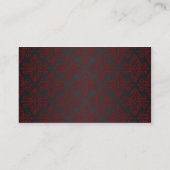 Carte De Visite Damas noir et rouge foncé (Dos)