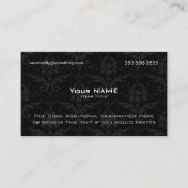 Carte De Visite Damas noir moderne (Devant)