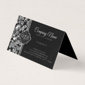 Carte De Visite Damas Noirs Et Argent (Dos)