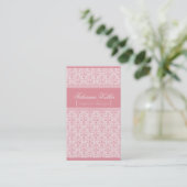 Carte de visite Damas romantique, rose (Debout devant)
