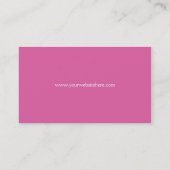 Carte de visite Damas rose et blanc (Dos)