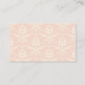 Carte De Visite Damas rose et blanc moderne (Dos)