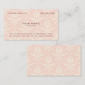 Carte De Visite Damas rose et blanc moderne (Devant / Derrière)
