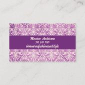Carte De Visite Damas rose violet (Dos)