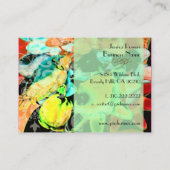 Carte De Visite Damas sur le modèle abstrait, le pourri turquoise (Dos)