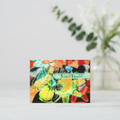 Carte De Visite Damas sur le modèle abstrait, le pourri turquoise (Debout devant)